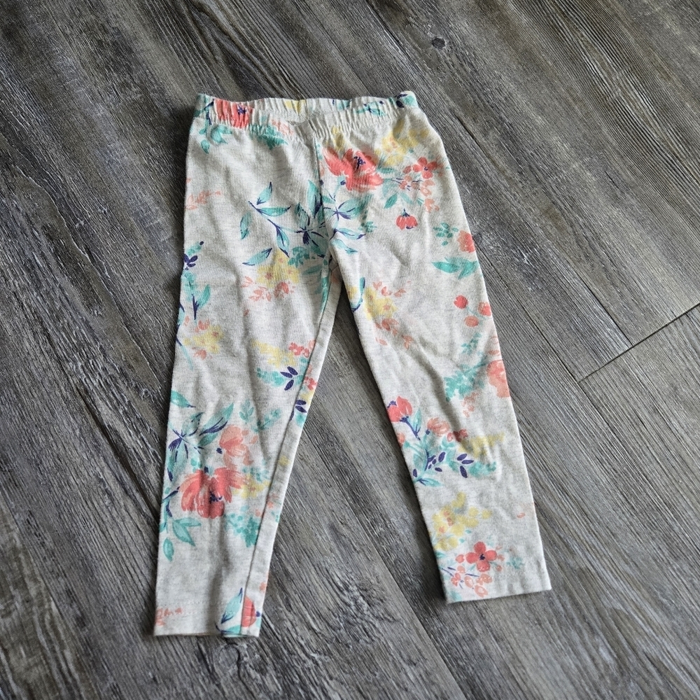 12M Girls Floral Print Kids Leggings